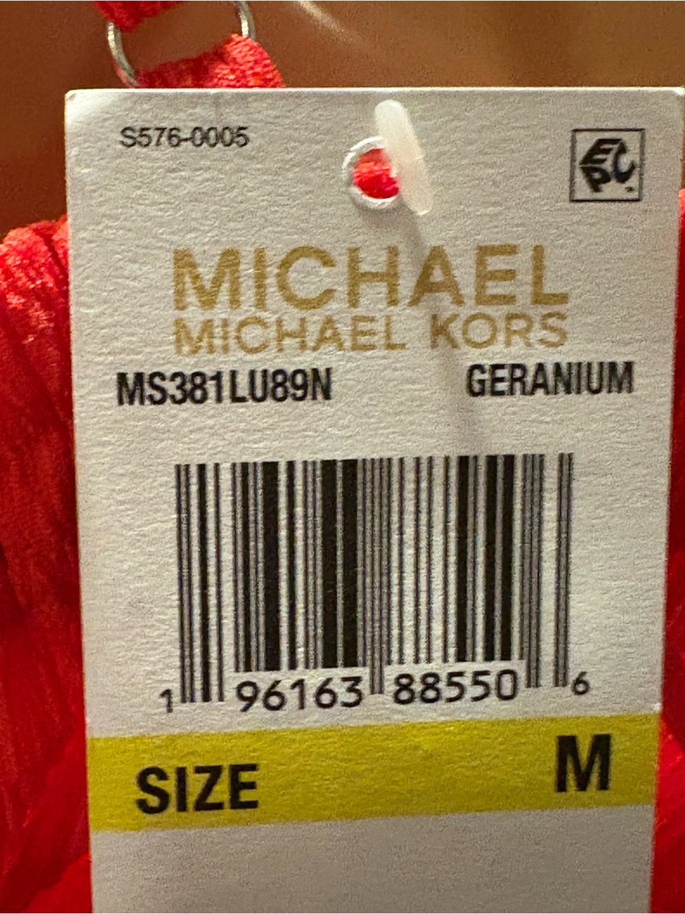 Michael Kors Red Smocked Maxi Dress with Crisscross Straps - Picture 6 of 6